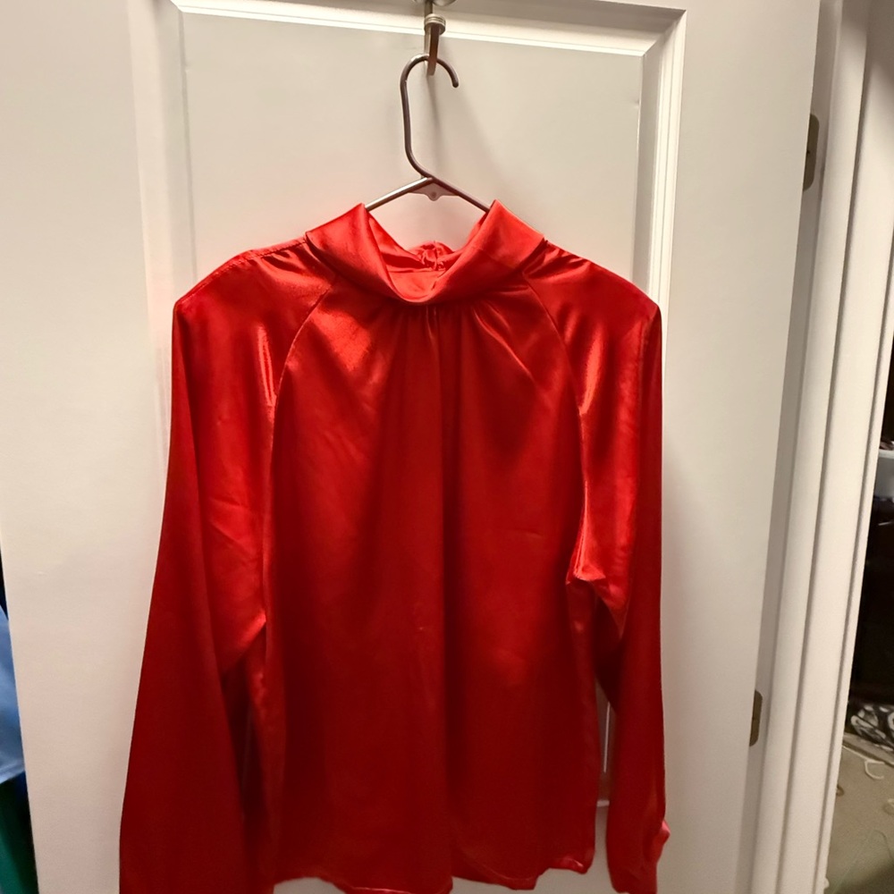 Elegant Red Women's Blouse